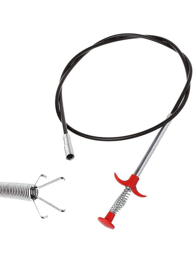 Anrsee Sink Snake Flexible Grabber Pickup Tool Retractable 4 Claw Retriever Stick Drain Clog Remover Tool (79Inches/200Cm)