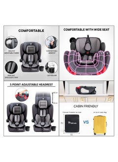 TEKNUM Pack And Go Foldable Car Seat With Ace Diaper Bag - Grey  - Image 4
