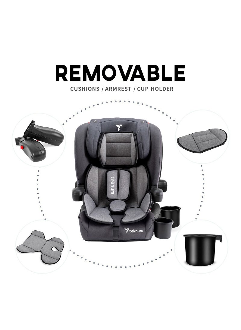 TEKNUM - Pack And Go Foldable Car Seat With Ace Diaper Bag - Grey - Image 1