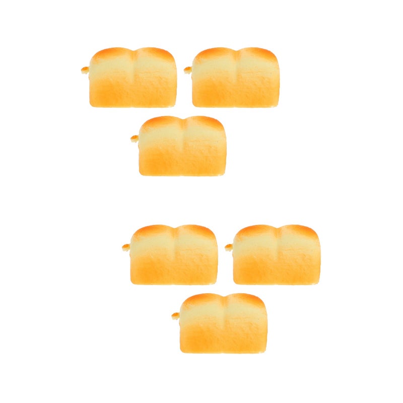 6 pcs Toy Bread Squeeze Toys Relief Plaything Office Home Toys - Image 1