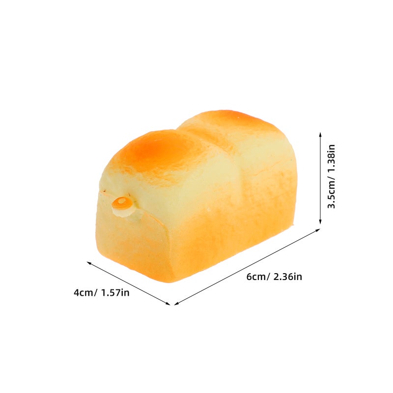 6 pcs Toy Bread Squeeze Toys Relief Plaything Office Home Toys - Image 3