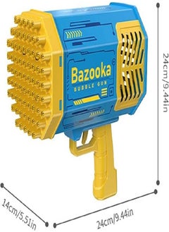 BUBBLE GUN Bubble Machine Gun, 69 Holes Colorful Lights Bubble Gun,Bazooka Bubble Machine Blower with 69 Bubble Holes & Light Function for Parties Wedding, Holidays, School Summer, Birthdays  - Image 2