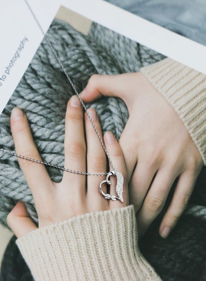 Sereney Memorial Gifts for Loss of Son, Sterling Silver Angel Wing Infinity Heart Pendant Necklace as Sympathy Bereavement Condolence Funeral Grief Gifts for Loss of Son for Mother - Image 4