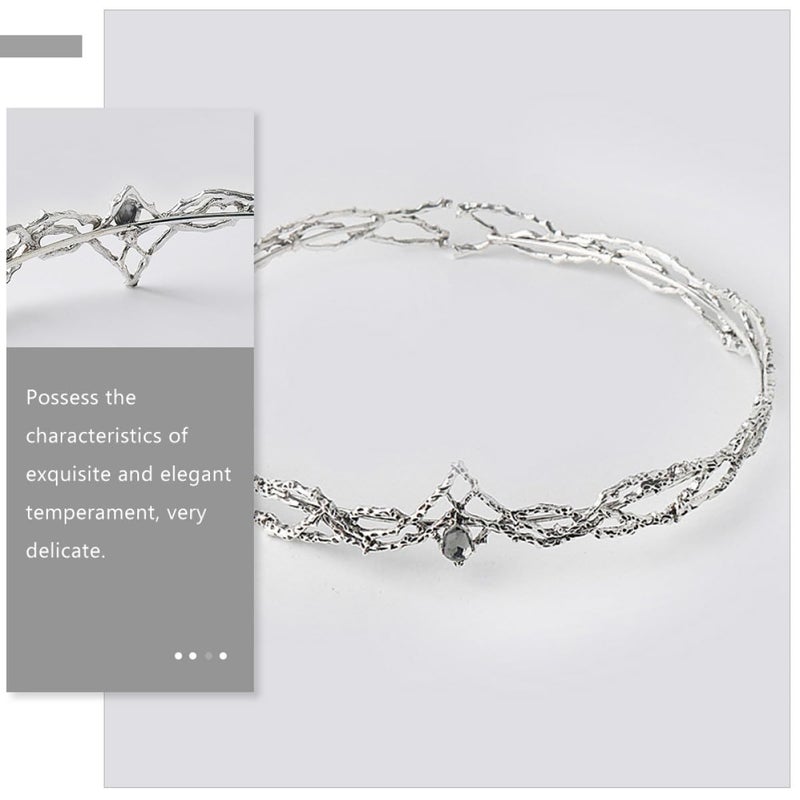 Women’s Metal Crown Headband Tiara for Wedding Bridal Party, Queen’s Decorative Hair Accessory, Cosplay Headwear and Women - Image 5