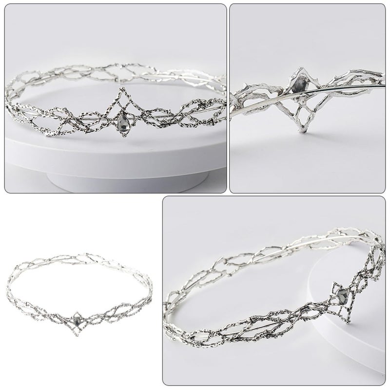Women’s Metal Crown Headband Tiara for Wedding Bridal Party, Queen’s Decorative Hair Accessory, Cosplay Headwear and Women - Image 3