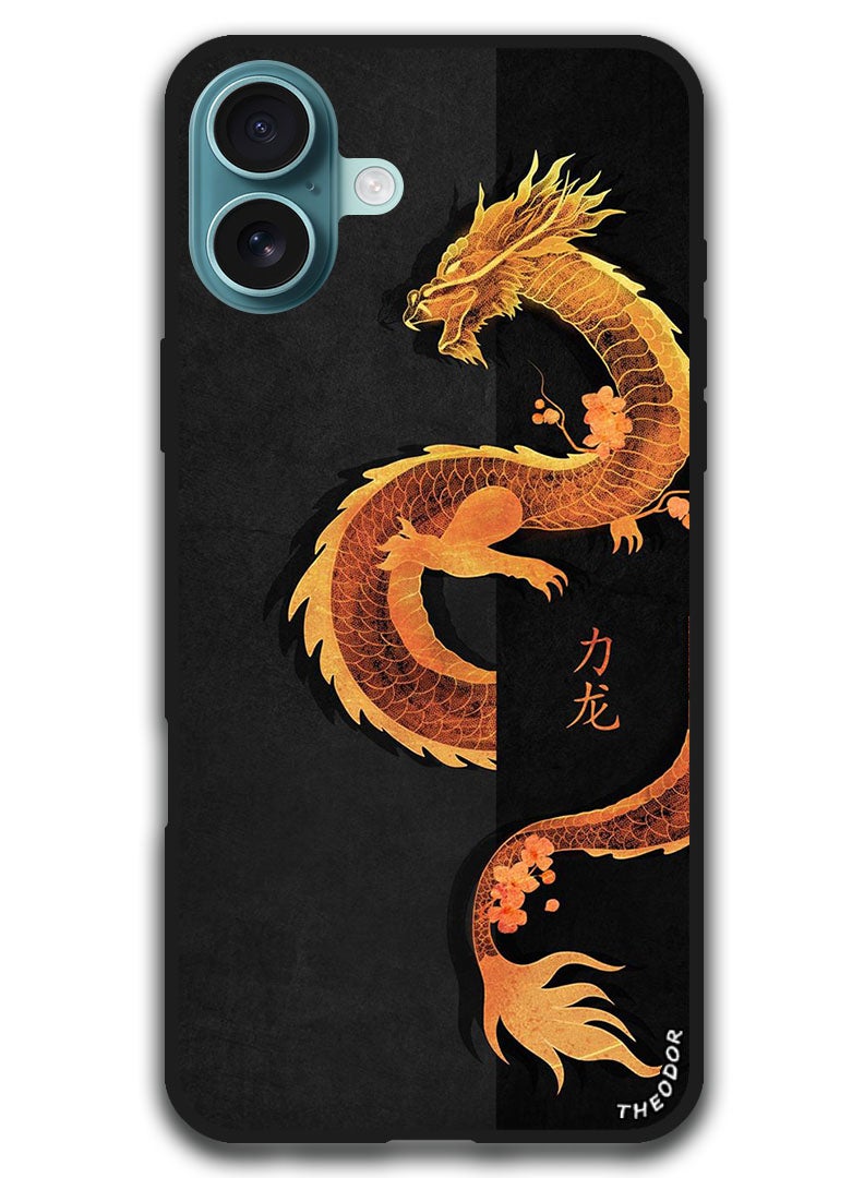 Theodor Protective Case Anti Scratch Shock Proof Bumper Cover For iPhone 16 (6.1)-inch Dragon Art - Image 1