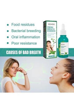 EELHOE Fresh Breath Oral Care Essence, Bad Breath Treatment for Adults, Dry and Bad Mouth Smell Removing Drops, Eliminates Mouth Odor Essence, Easy to Carry and Handy Fresh Breath Oil-Serum, 30ml  - Image 3