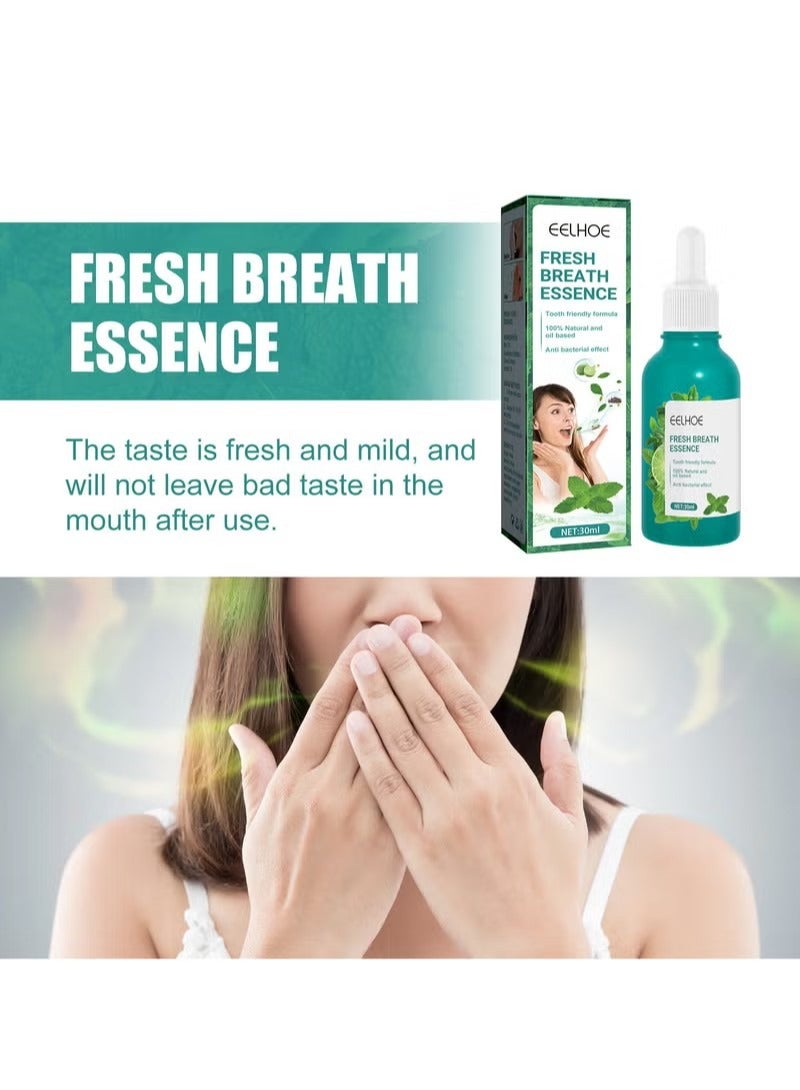 EELHOE Fresh Breath Oral Care Essence, Bad Breath Treatment for Adults, Dry and Bad Mouth Smell Removing Drops, Eliminates Mouth Odor Essence, Easy to Carry and Handy Fresh Breath Oil-Serum, 30ml - Image 4