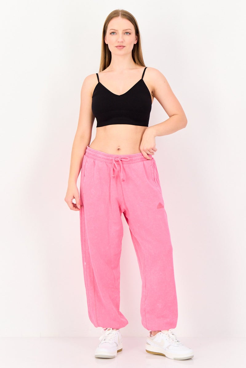 Adidas Women Sportswear Fit Embroidered Logo Outdoor Sweatpants, Pink - Image 4