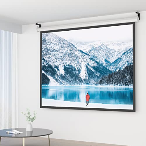 WALI Universal Projector Screen Ceiling Mount, Wall Hanging Mount L-Brackets, 6 inch Adjustable Extension with Hook Kit, Perfect Projector Screen Placement Hold up to 66 lbs (PSM001-B), Black - Image 2