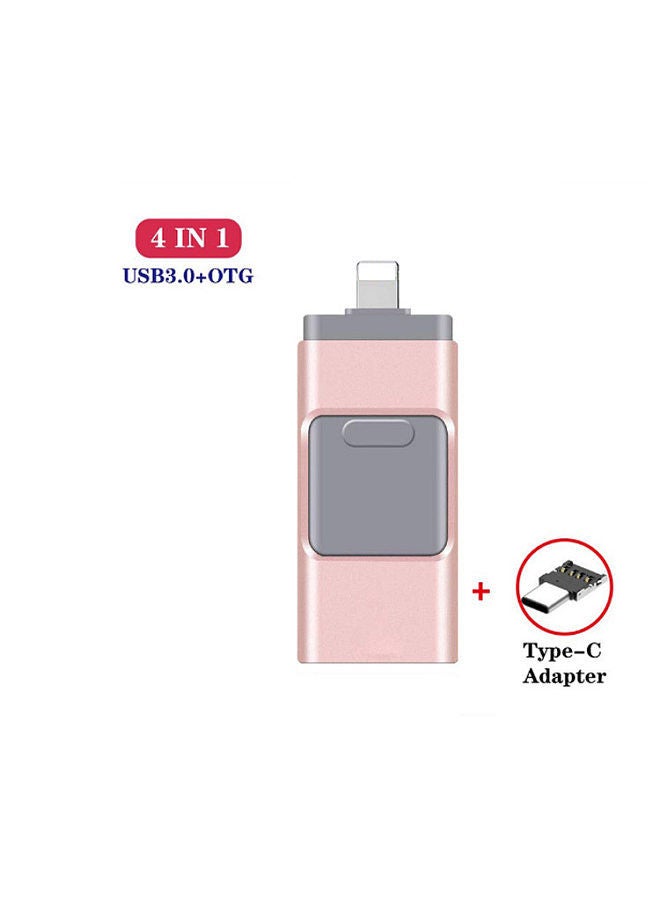 OTG 4-in-1 mobile phone U disk 2TB cross-border U disk for Apple mobile phone computer U disk 64g128g black 4IN 1 64GB