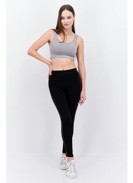 Red Tape Women Textured Pull On Leggings, Black  - Image 2