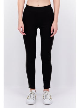 Red Tape Women Textured Pull On Leggings, Black  - Image 1