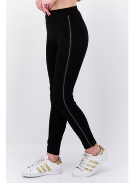 Red Tape Women Textured Pull On Leggings, Black  - Image 3