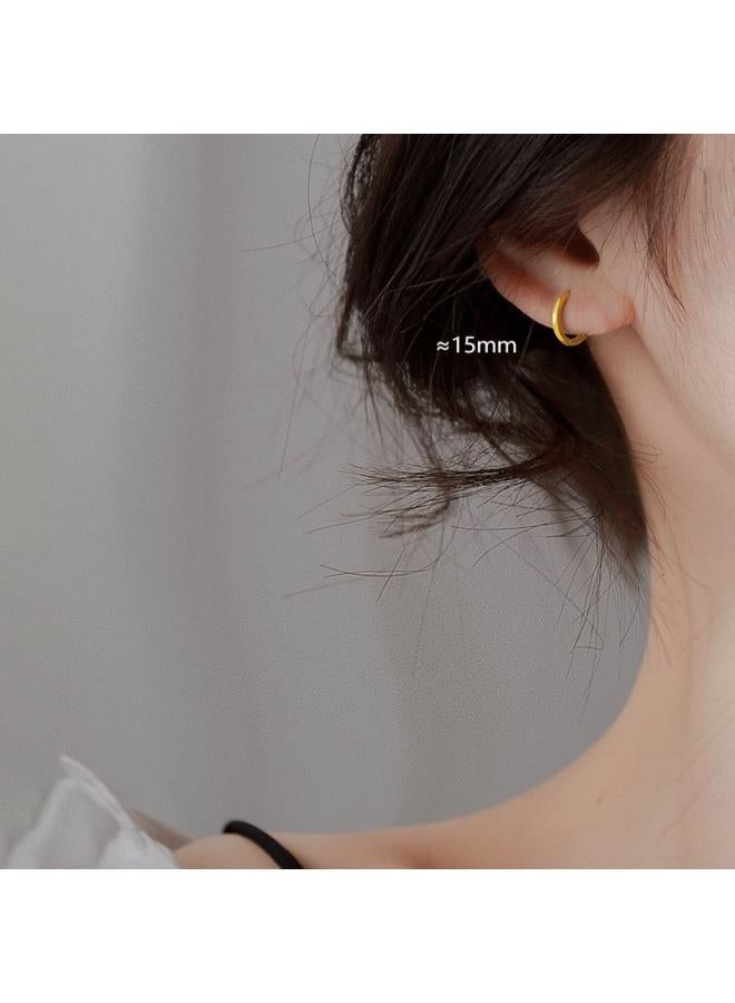 S925 Tremella Buckle Ear Ring Female Temperament Korean Earrings New Fashion Nail 