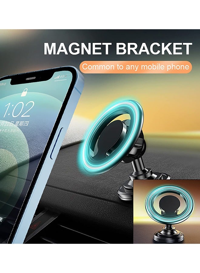 Concretization Magsafe 2 in 1 Magnetic Car Phone Holder Car Air Vent Phone Holder with Two Magnetic Rings Car Accessories for iPhone and Other Smartphones - Image 2