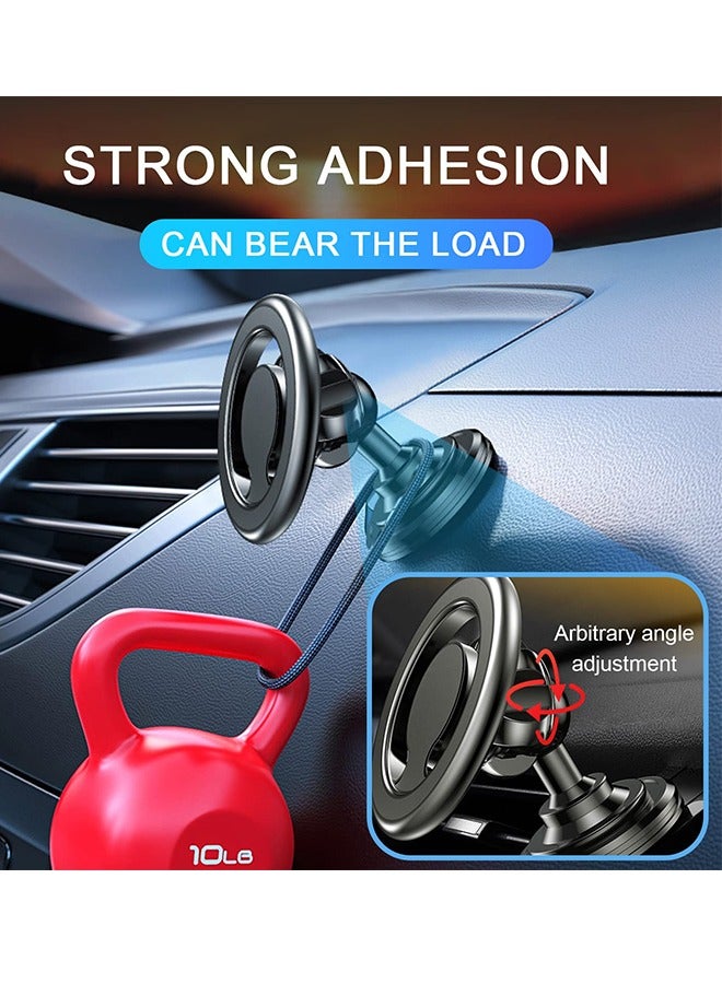 Concretization Magsafe 2 in 1 Magnetic Car Phone Holder Car Air Vent Phone Holder with Two Magnetic Rings Car Accessories for iPhone and Other Smartphones - Image 4
