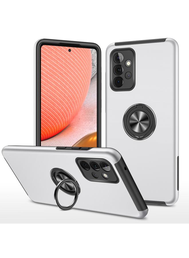 Case For Samsung Galaxy A72 PC + TPU Shockproof Magnetic Protective Case with Invisible Ring Holder