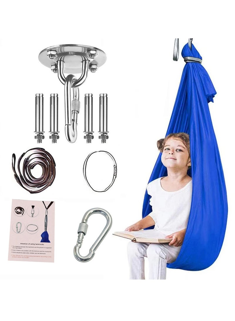 عام أرجوحة علاج الأطفال ، أرجوحة حسية للبالغين ، داخلية وخارجية ، قماش قابل للتعديل ، متين ، 440 رطل تحميل مطاطي (الحجم: 1 م × 2.8 م) - Image 1