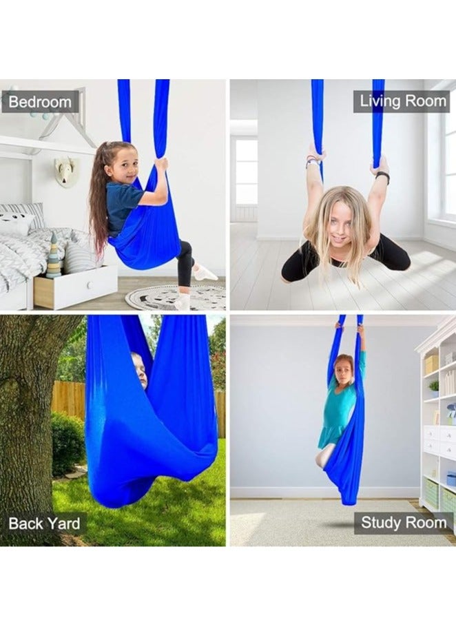 عام أرجوحة علاج الأطفال ، أرجوحة حسية للبالغين ، داخلية وخارجية ، قماش قابل للتعديل ، متين ، 440 رطل تحميل مطاطي (الحجم: 1 م × 2.8 م) - Image 3