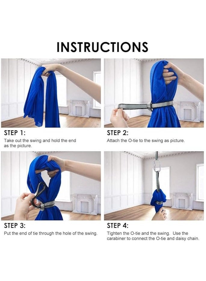 عام أرجوحة علاج الأطفال ، أرجوحة حسية للبالغين ، داخلية وخارجية ، قماش قابل للتعديل ، متين ، 440 رطل تحميل مطاطي (الحجم: 1 م × 2.8 م) - Image 4