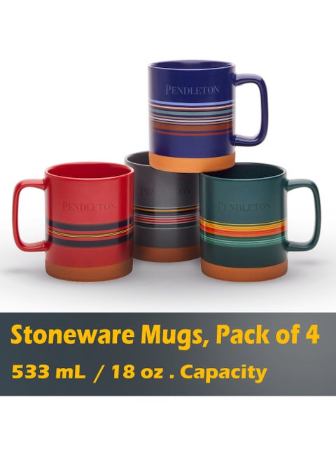 Stoneware Mug Box Set 4 National Parks Collection 533 ml Per Mug