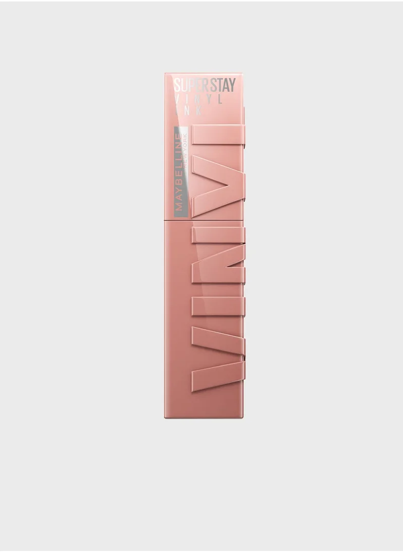 MAYBELLINE NEW YORK Maybelline New York Super Stay Vinyl Ink Nudes Longwear Transfer Proof Gloss Lipstick, Captivated