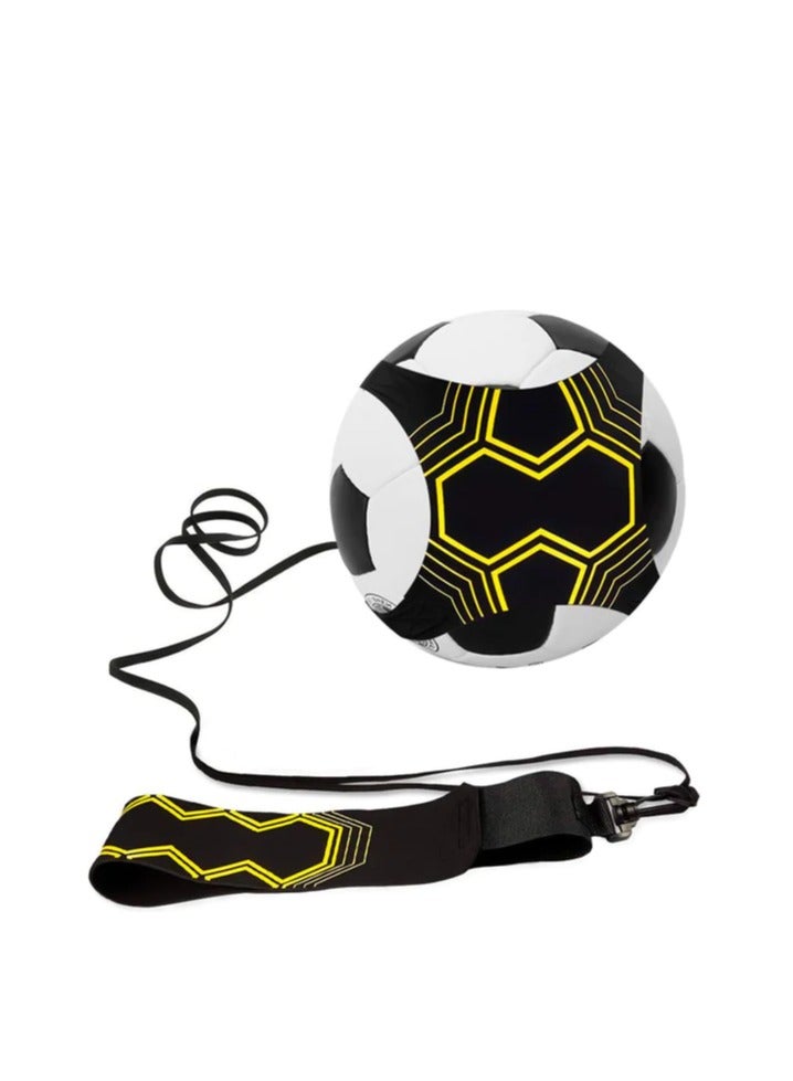 MOCOM Soccer Ball Football Kick Solo Trainer Hands-Free Adjustable Solo Soccer Trainer Adjustable Football Training Belt Juggling Kicking Practice - Fits All Ball Size- Boost Your Skills - Image 1