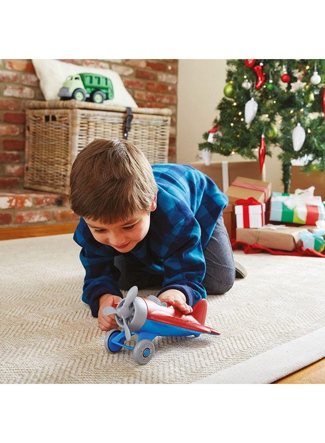 Green Toys طائرة ألعاب خضراء - خالية من BPA، خالية من الفثالات، طائرة حمراء لتحسين المعرفة الجوية للأطفال. الألعاب والألعاب - Image 4