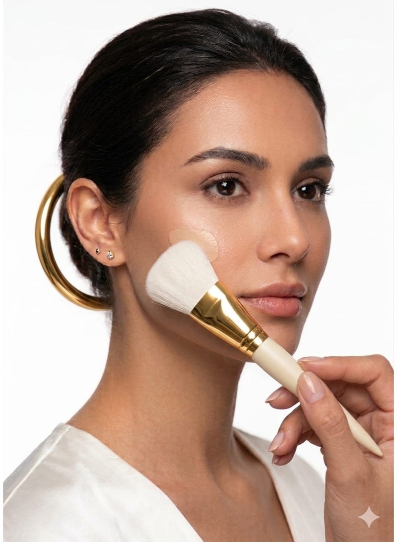 Premium Blush Bronzer Face Makeup Brush, Perfect For Cheek Nose Blending Contouring Polishing, Suitable For Powder Liquid Cream(Angled and Triangular Contour Brush