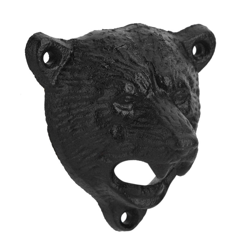 1Pc Cast Iron Bear Shape Wall Mounted Beer Soda Glass Bottle Cap Opener Kitchen Bar Tools Hot - Image 5