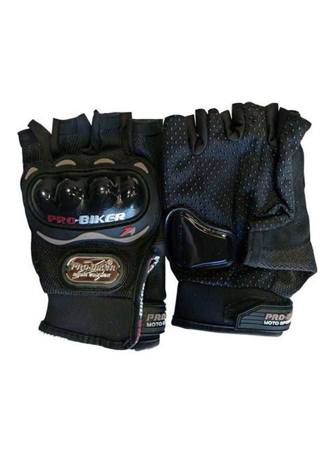 Generic Biker Bicycle Motorcycle Riding Half Fingerless Protective Gloves  Large Lcm