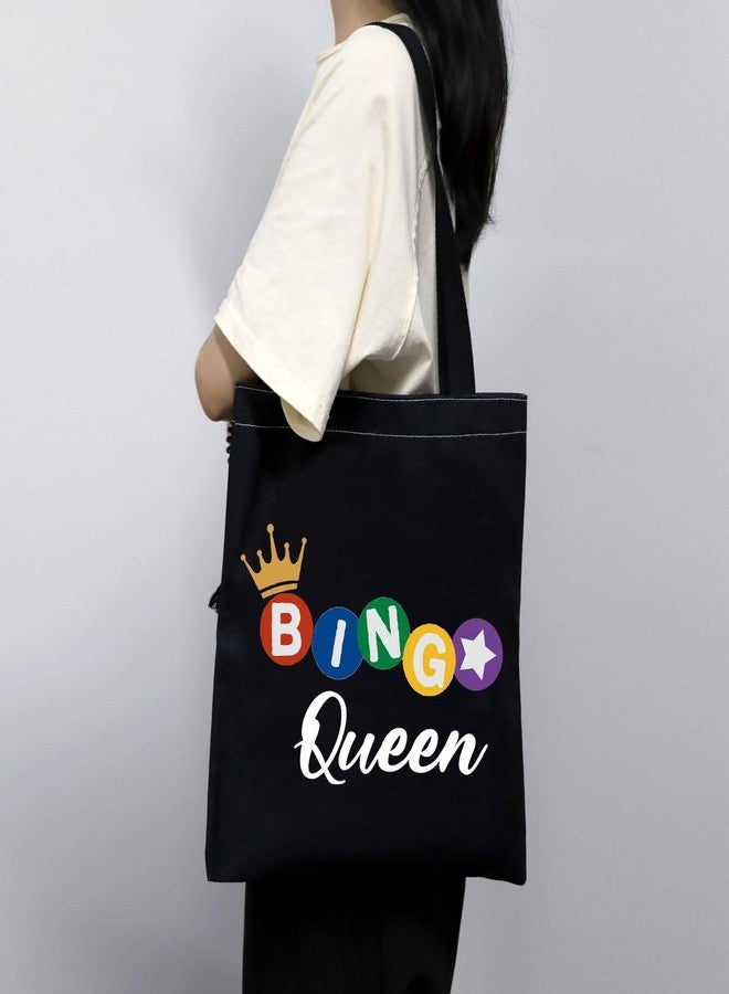 MBMSO BGO Queen Tote Bag BGO Lover Gifts Funny BGO Players Gifts BGO Shoulder Shopping Bag BGO Game Gambler Gift (BINGO Queen TB-black) - Image 5