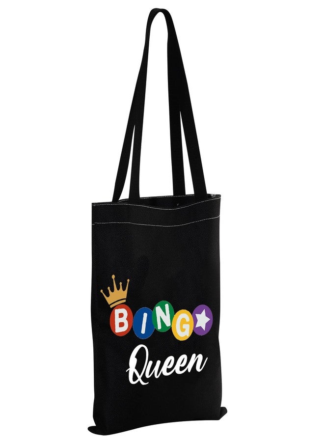 MBMSO BGO Queen Tote Bag BGO Lover Gifts Funny BGO Players Gifts BGO Shoulder Shopping Bag BGO Game Gambler Gift (BINGO Queen TB-black) - Image 3