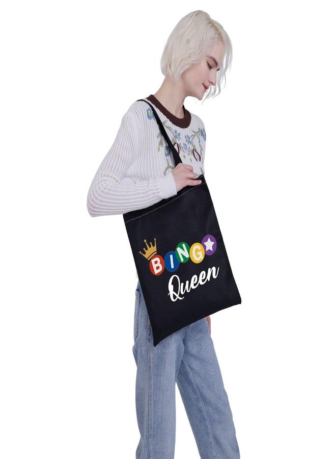 MBMSO BGO Queen Tote Bag BGO Lover Gifts Funny BGO Players Gifts BGO Shoulder Shopping Bag BGO Game Gambler Gift (BINGO Queen TB-black) - Image 4