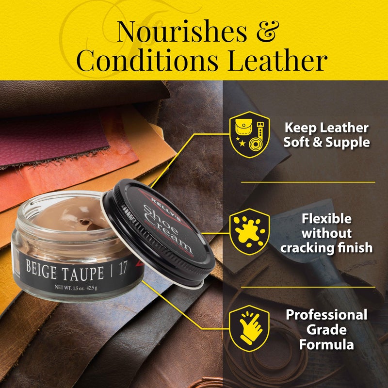 KELLYS Kelly's Beige Taupe Shoe Polish 1.5 oz - Professional Leather Shoe Cream - Image 5