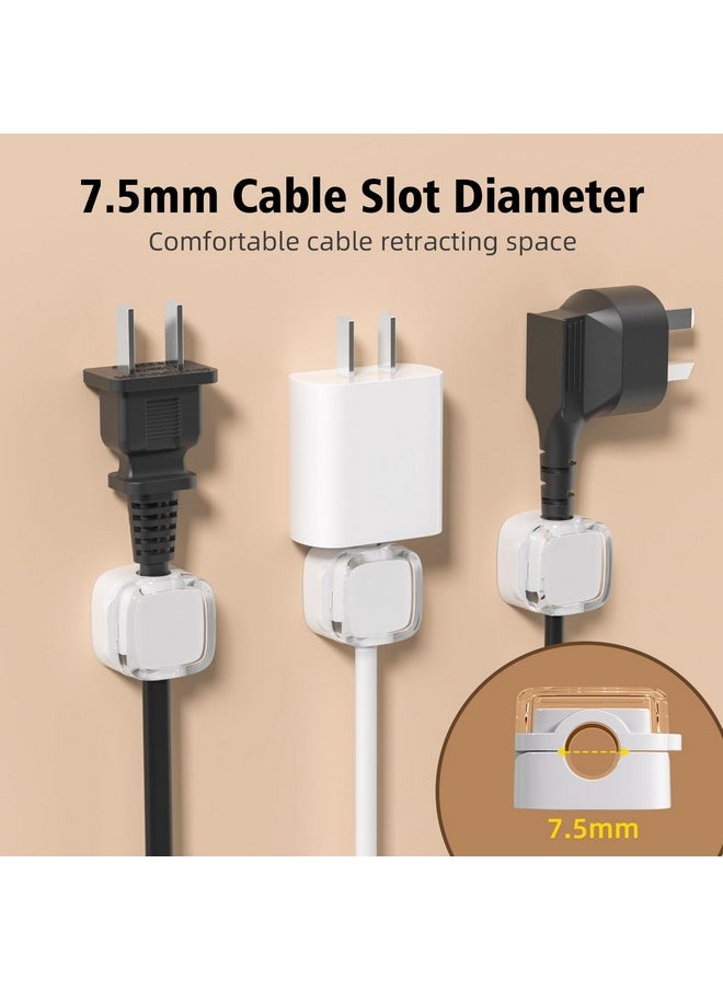 RockBirds Rockbirds Six Pack Desk USB Magnetic Cable Clips, Flip-top Cord Organizer with Strong Adhesive Wire Organizer for Cable Management, Versatile Cord Holder for Nightstand, Office, Kitchen(White)  - Image 5