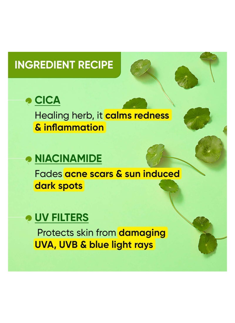 Dot & Key - Dot & Key CICA Claming Niacinamide Sunscreen with SPF 50 PA+++ | UV Protection Face Sunscreen for Oily, Acne Prone & Sensitive Skin | 50g - Image 1