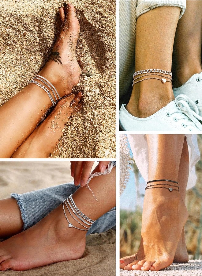 PROSTEEL Black Anklets Ankle Bracelets for Women Stainless Steel Anklet Summer Jewelry - Image 3