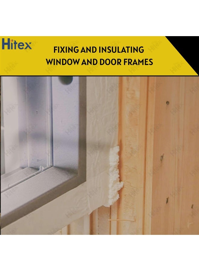 Hitex Tower PU Foam Multi-Purpose 750ml with Straw – High Expansion Insulation & Gap Filler | Seals Cracks, Joints, Cavities | Adhesive, Soundproofing & Heat Insulation | Easy Application (4) - Image 4