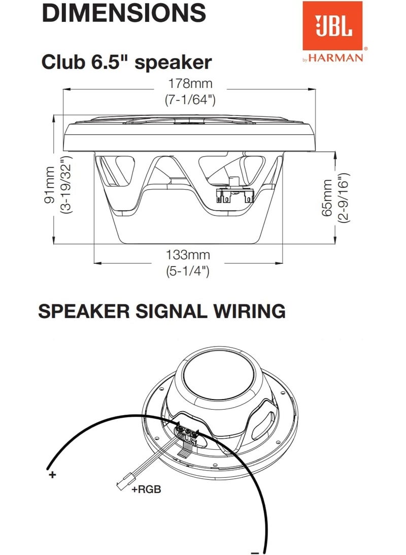 JBL Marine Club 62 6.5 Inch Marine Coaxial Speakers – Waterproof High Performance Boat Audio System - Image 4