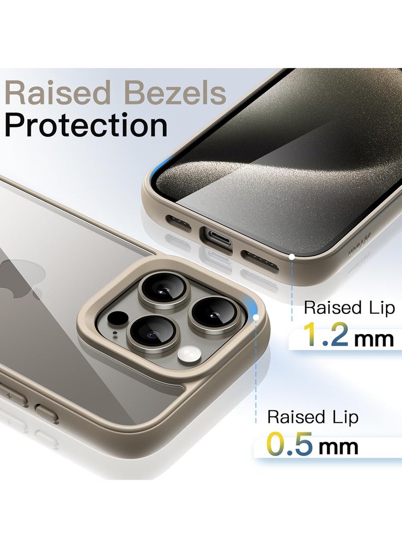 Case for infinix note 50/Note 50 Pro, Shockproof Phone Bumper Cover, Solid Color Matte TPU Frame, Anti-Scratch Clear Back (Natural Titanium) - Image 4