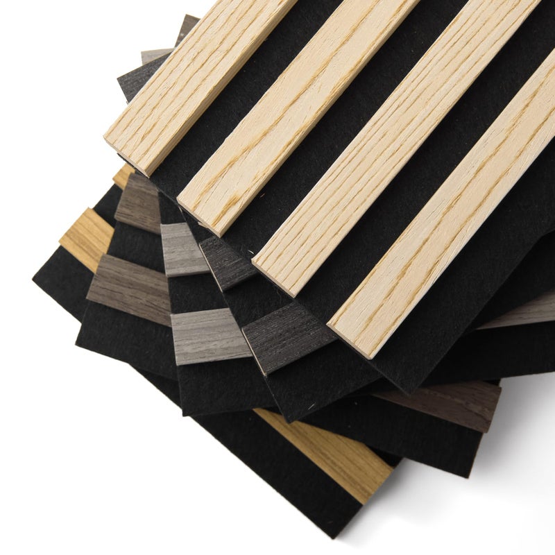 Art3d 5-Pack Sample Acoustic Wood Panels for Wall, Soundproof Wood Slat Panel for Wall and Ceiling - 5 Colors, 6" x 4.7" - Image 4