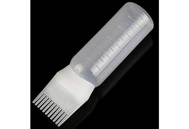 Luxuria Hair Oil/Hair Dye Applicator Brush Bottles Styling Tool Hair Coloring 120Ml (White) - Plastic - Image 1