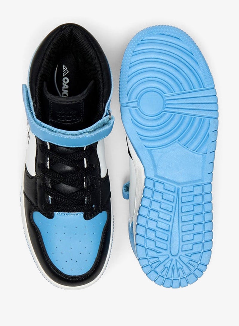 Oaklan by Shoexpress Boys Panelled High-Top Sports Shoes With Hook And Loop Closure - Image 4