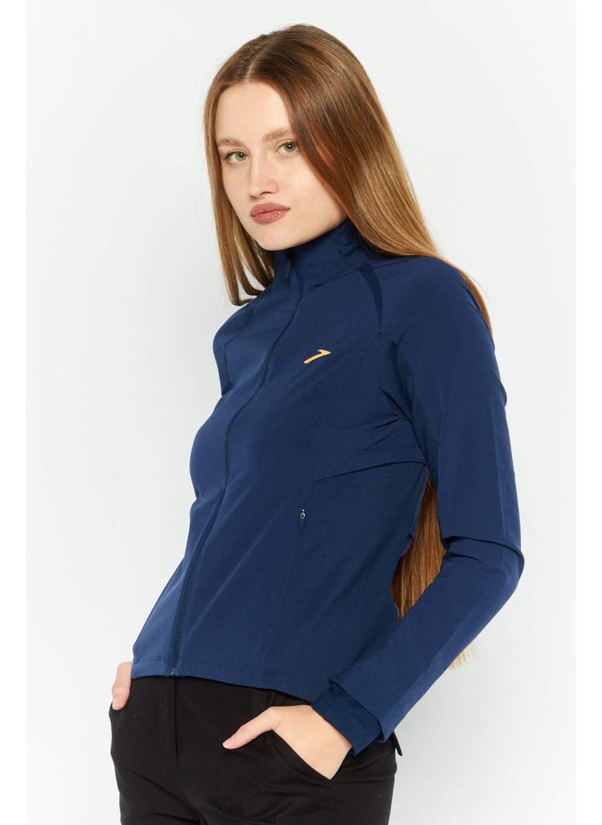 Women Sportswear Fit Outdoor Jacket, Navy - pzsku/Z7D35FEB5D7E0ACDDE1EDZ/45/_/1737641894/d6d98d2c-bea2-45c5-bb61-f0c436017bd5