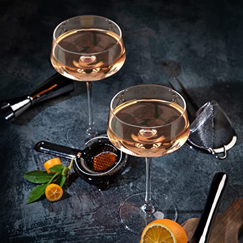 Chouggo Martini Glasses Set of 6, 8Oz Coupe Cocktail Glasses, Hand Blown Premium Crystal Cocktail Glass for Bar, Martini, Cosmopolitan, Manhattan - Image 4