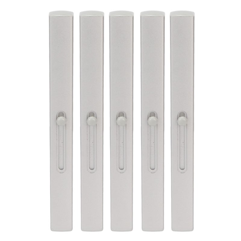 5Pcs Lip Brush Retractable Portable Multipurpose Single Ended Nylon Lip Makeup Brush Grey Shell - Image 1