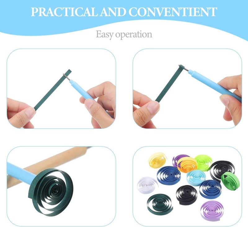 Mudder 8 Pcs Bone Folder Tools Include 2 Pieces Bone Folder Paper Creaser 3 Pieces Double Head Indentation Pens with Sugar Stir Needle Quilling Needle Pen and Tweezers for Card Making Scrapbooking - Image 3