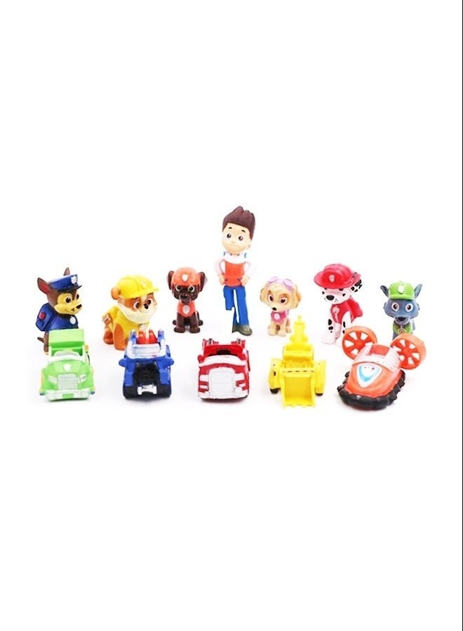 12-Piece Paw Patrol Snow Slide Collectible Action Figure Model Toy For Kids  - Image 2